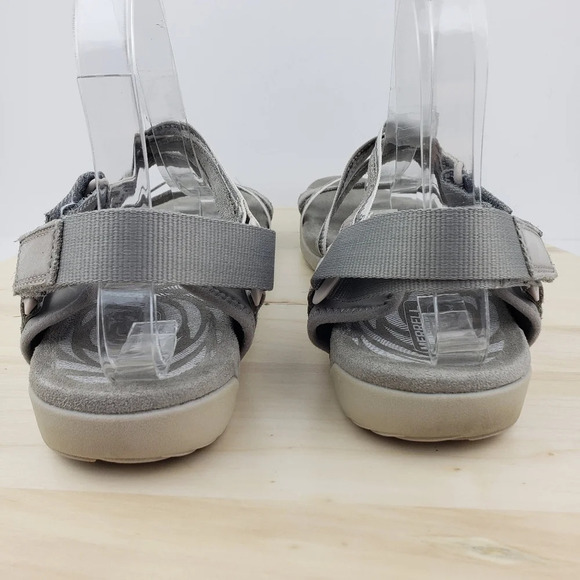 Women's Merrell Moon Sandals Sz 9 Gray Outdoor Performance Strappy Comfort Shoes - Picture 4 of 11